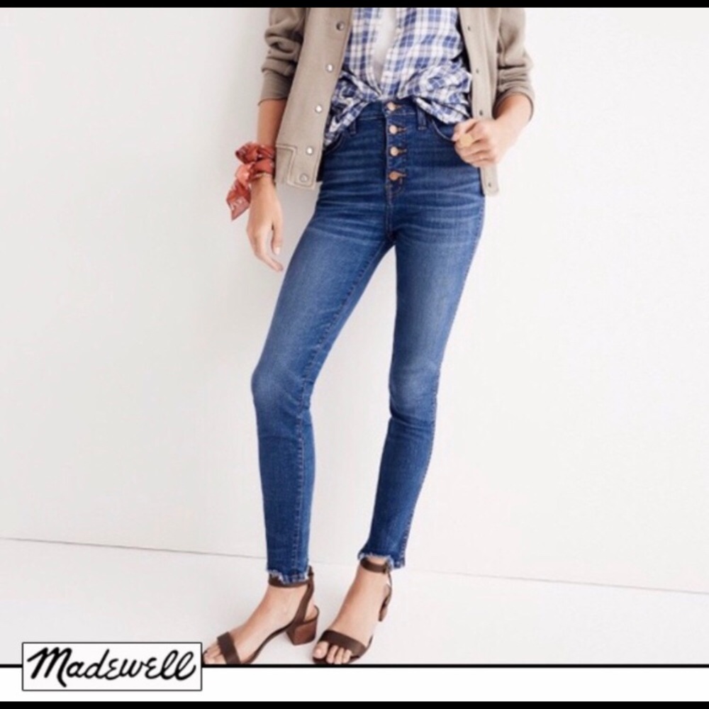 Madewell button fly 10” high rise jeans